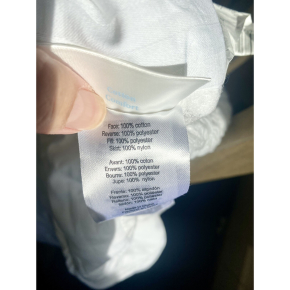 Nestwell Mattress Pad Cotton Comfort Twin 39”White Bedding - Picture 4 of 5